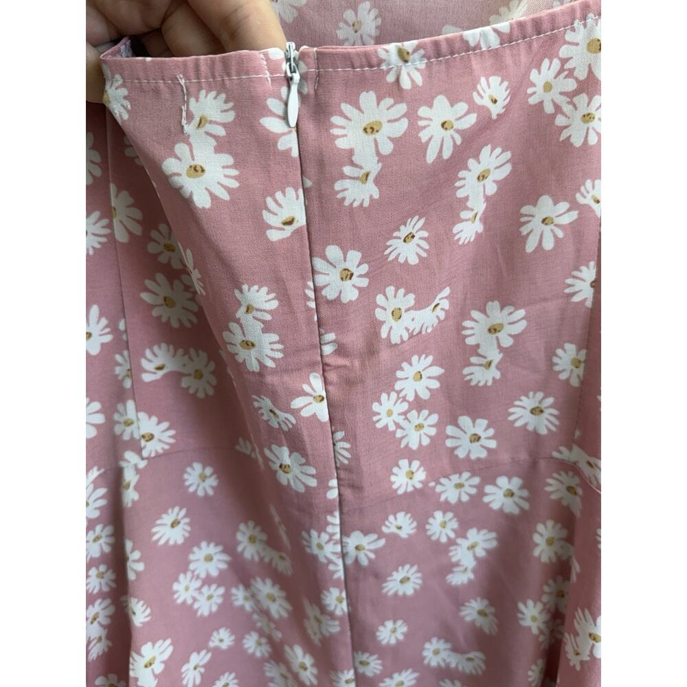 SHEIN Curve Womens Dress Size 3XL Pink Daisy Floral Sleeveless - Picture 7 of 10